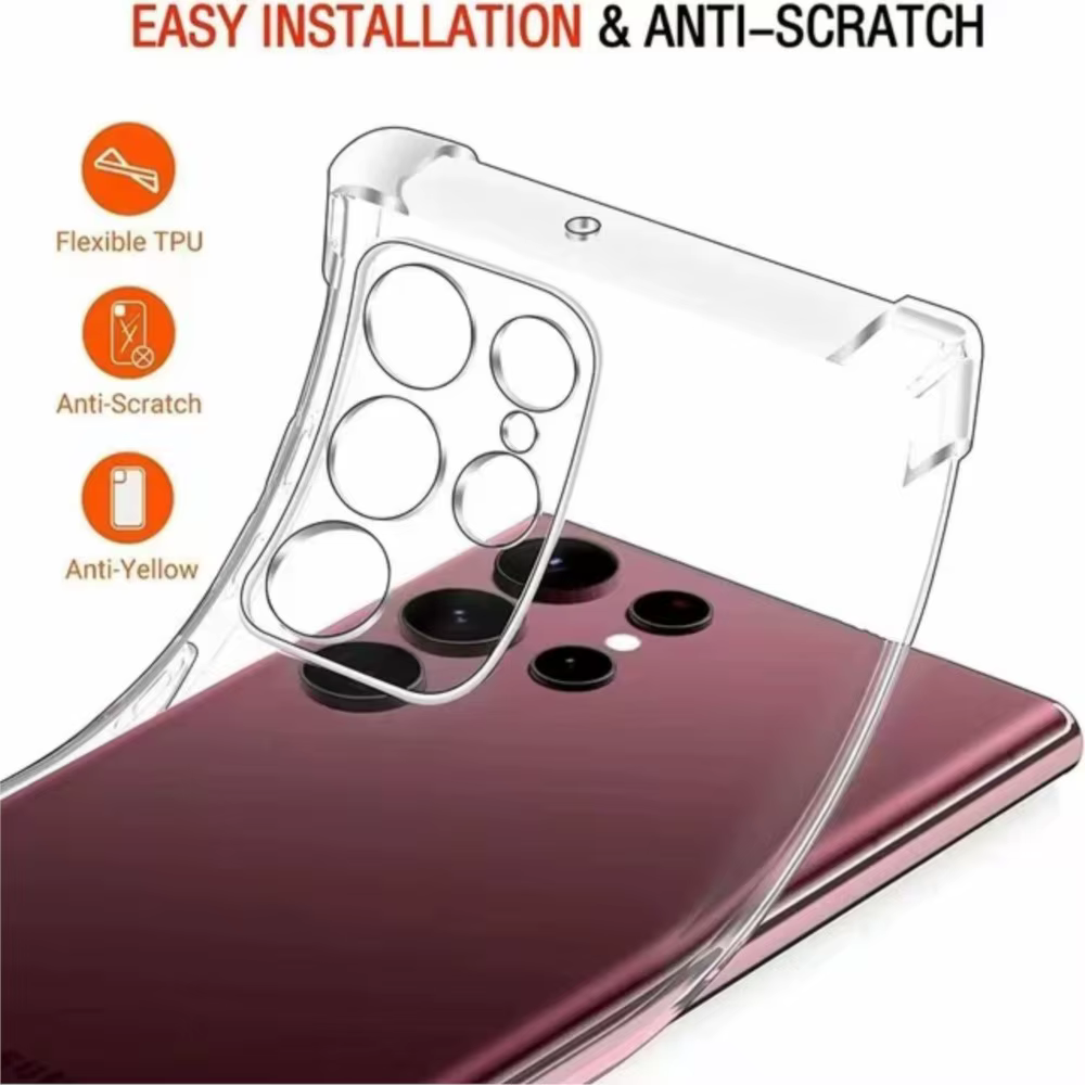 Étui antichoc épais Transparent pour Samsung Galaxy S26 étui Ultra Transparent S26 bord couverture S 26 Plus étuis en TPU souple