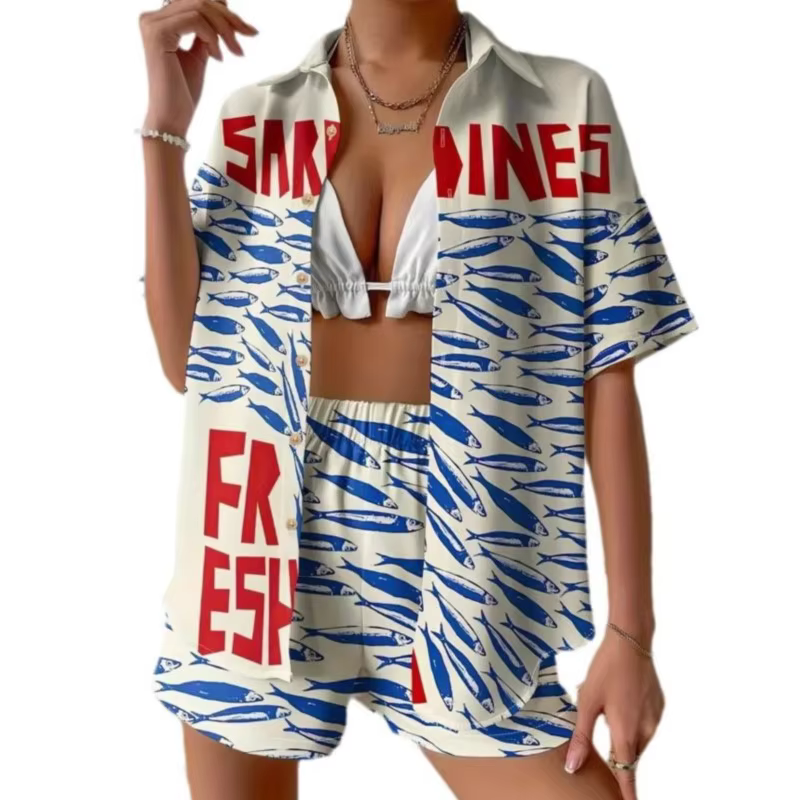 Ensemble T-shirt et Short à manches courtes pour femmes