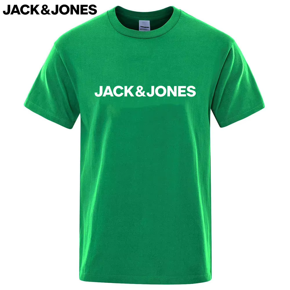 100% pur coton Jack Jones T-shirts d'été pour hommes et femmes