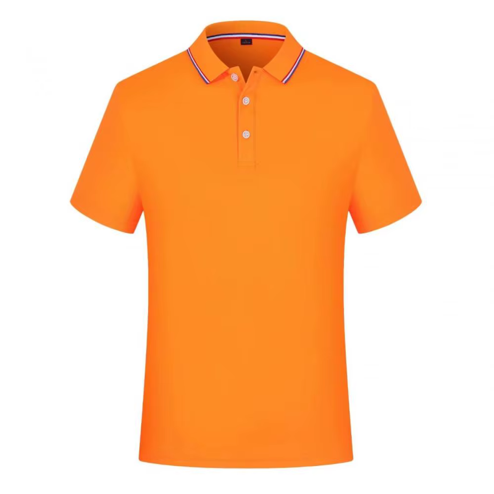 Polo uni pour hommes, col rayé, manches courtes, séchage rapide, respirant, décontracté, pour un usage quotidien, vêtements de travail