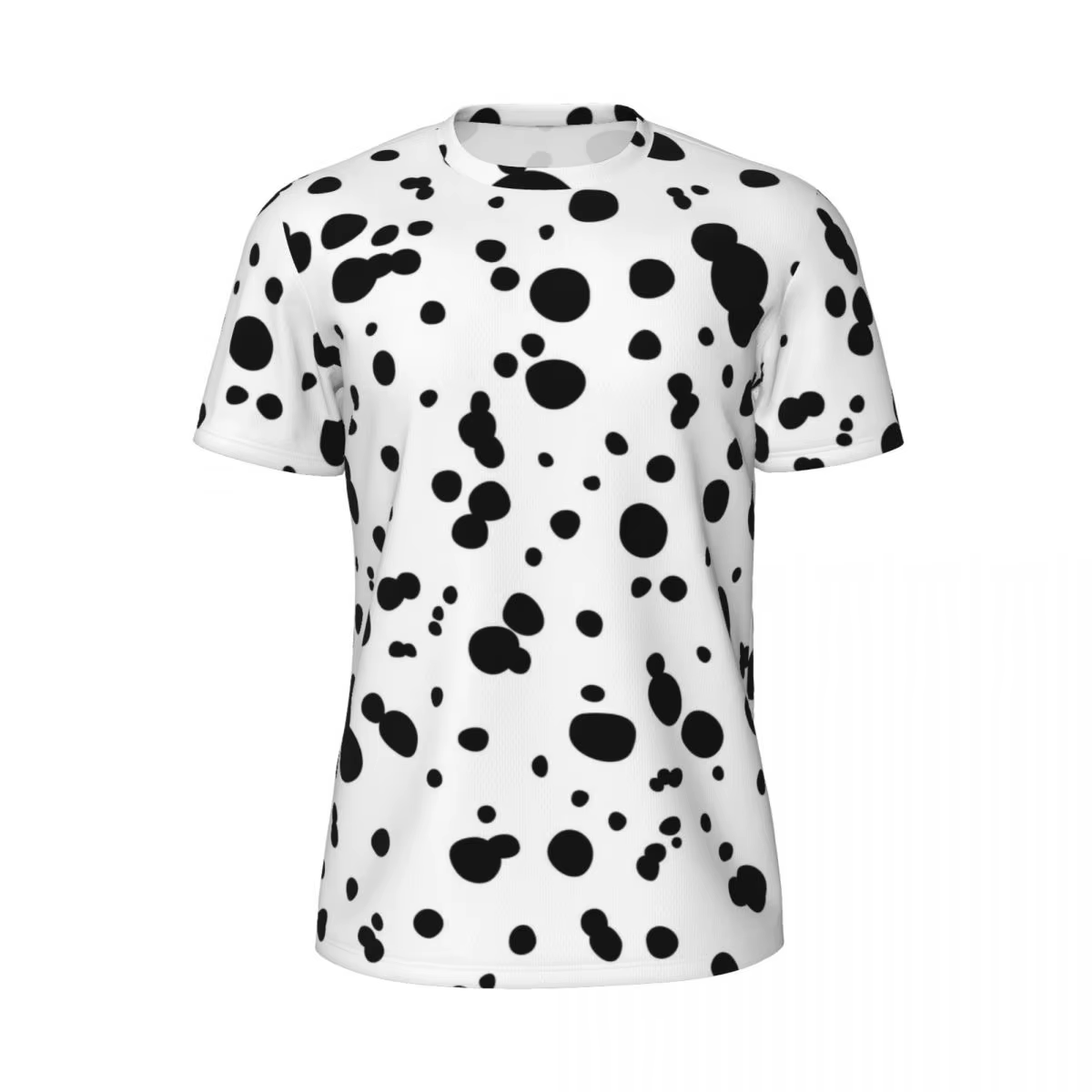 Taches dalmatiennes imprimer course t-shirt points d'animaux Hippie t-shirts hommes Style de rue