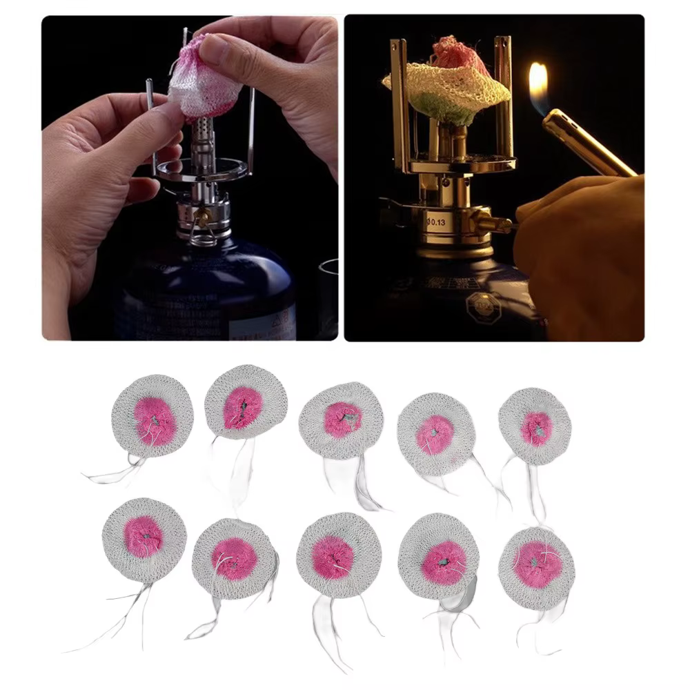 30 pièces de manteaux de lampe à gaz en fibre synthétique pour camping