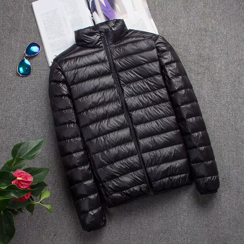 Nouvelle marque automne hiver doudoune légère hommes mode à capuche court grand Ultra-mince léger jeunesse mince manteau