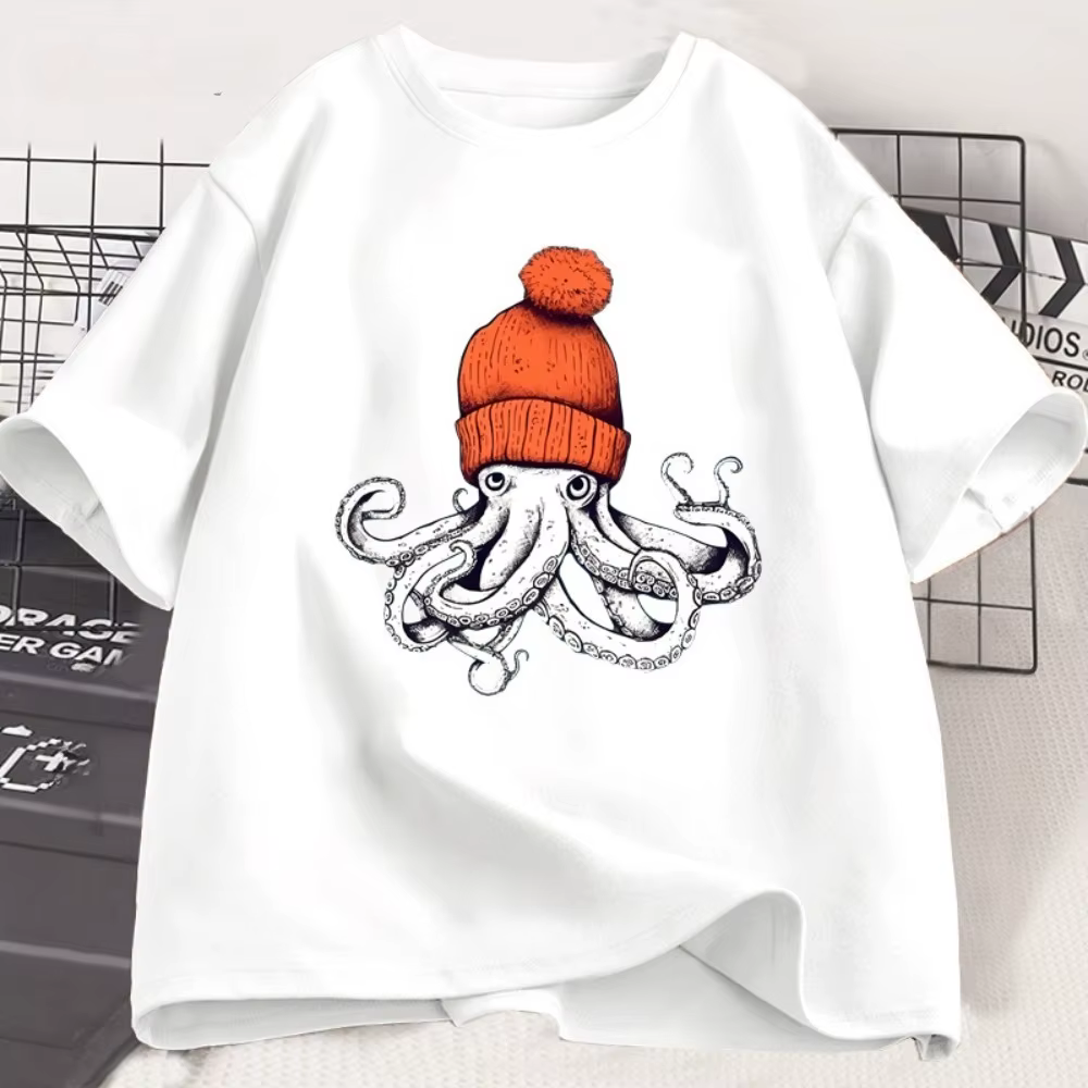 T-shirt décontracté à manches courtes et col rond