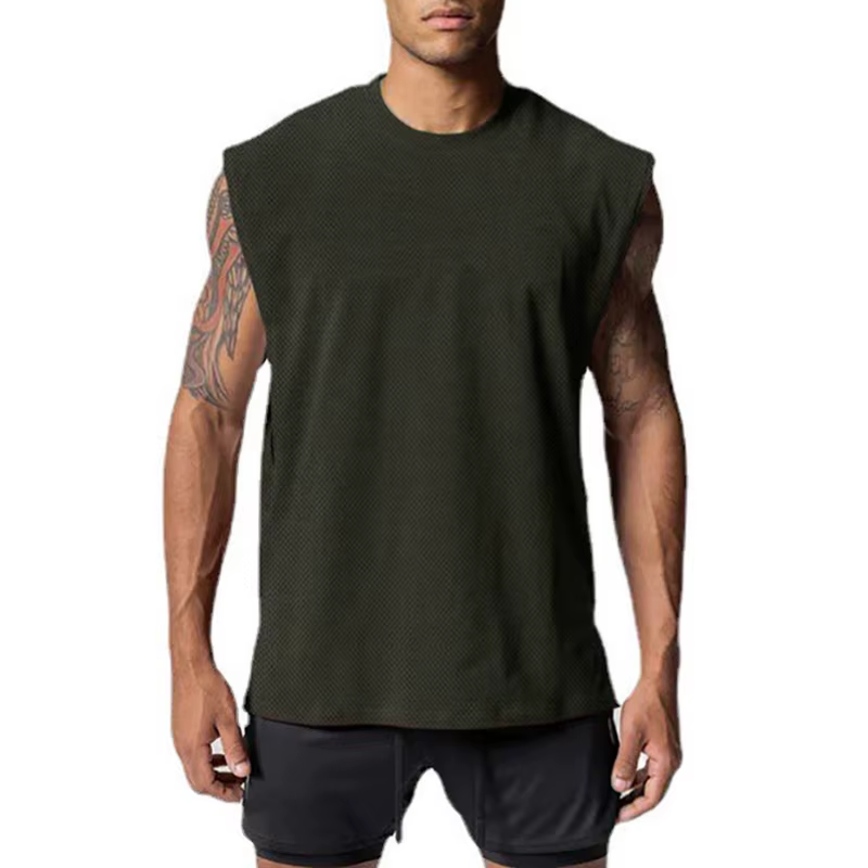 Vêtements de musculation en maille à séchage rapide pour hommes