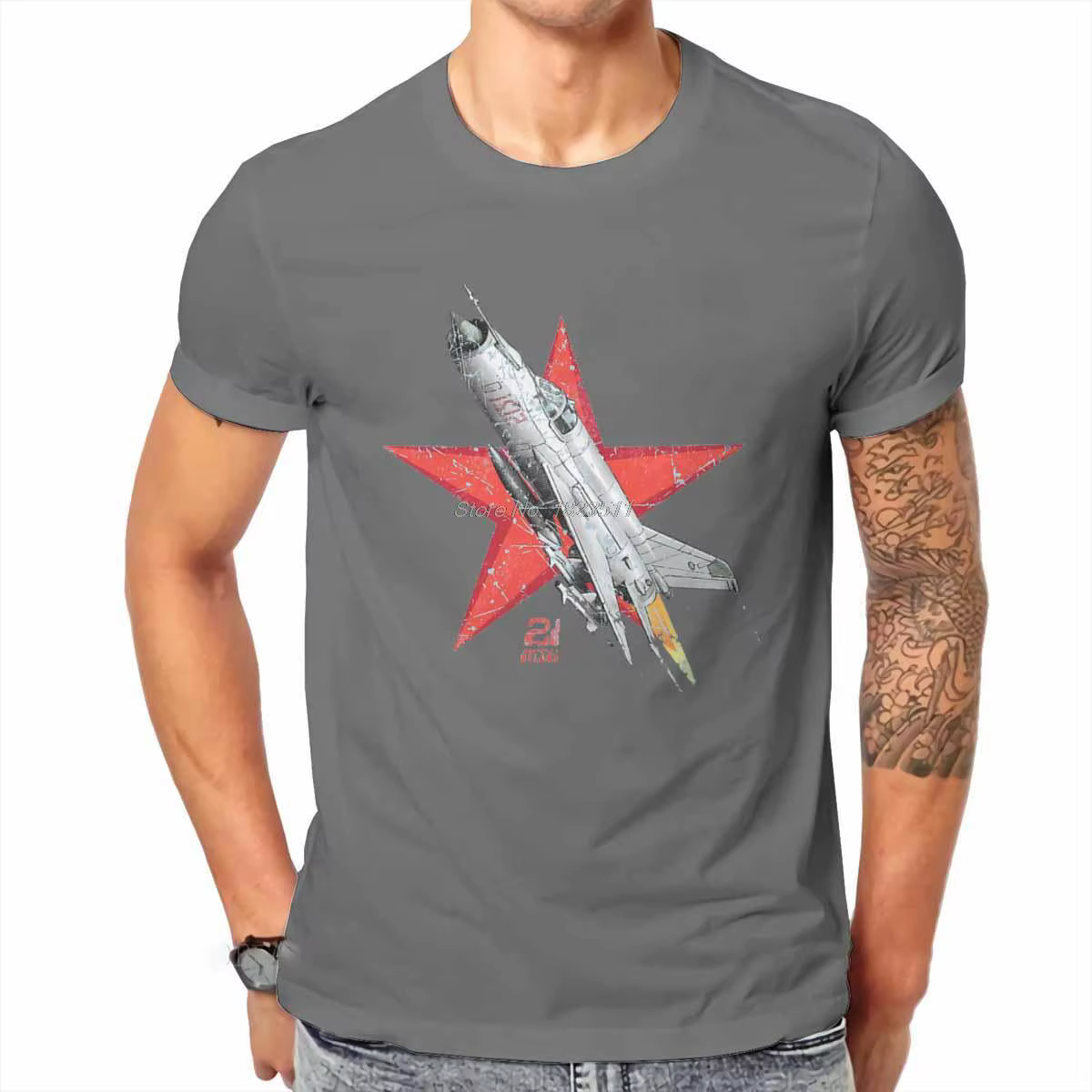 T-shirt col rond homme