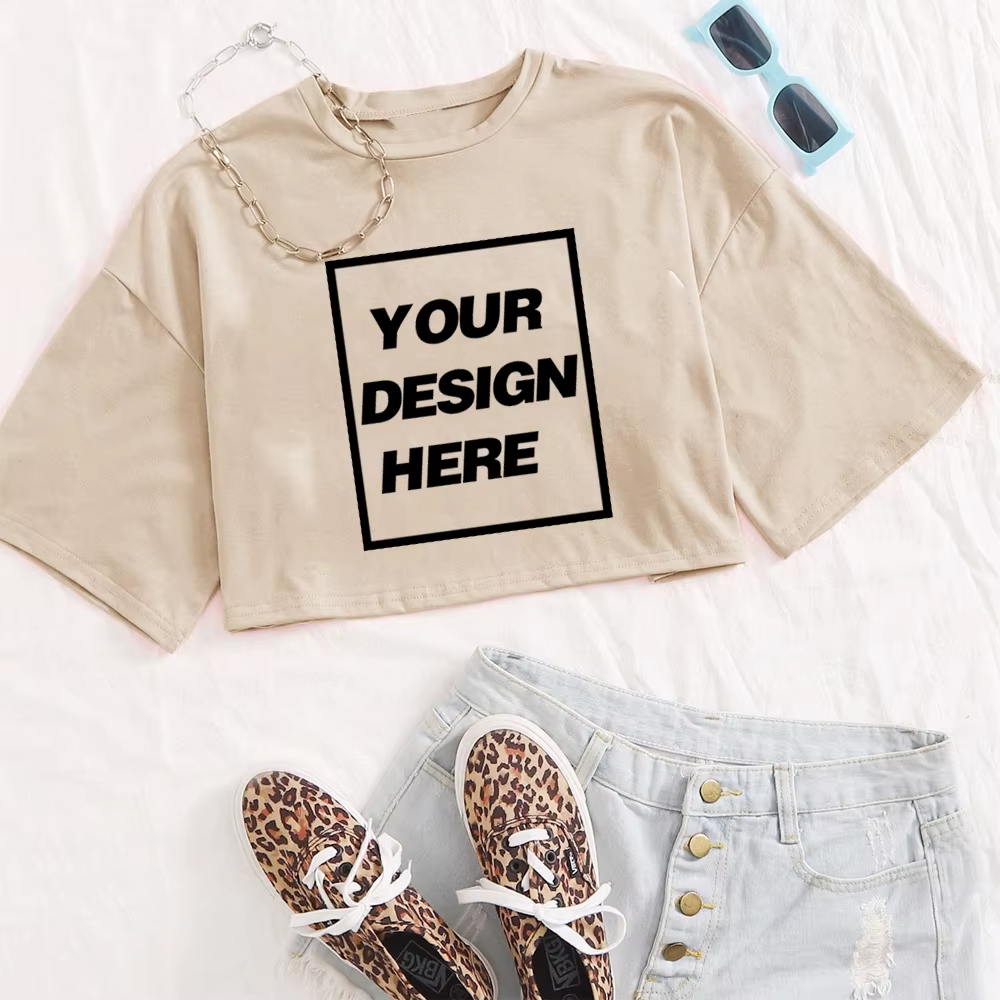 Hauts courts personnalisés T-shirt texte personnalisé nom Tsihrts ajouter votre propre Message
