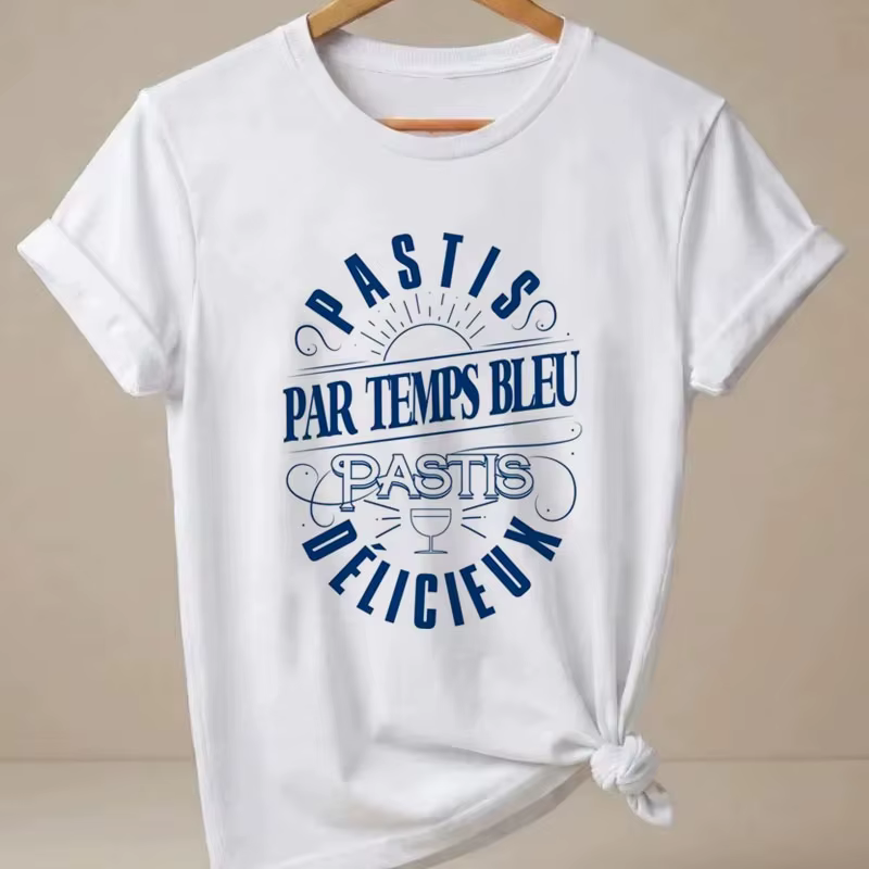 T-shirts graphiques d'été Ricard pour femmes et hommes