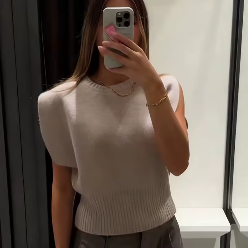 Gilets sans manches pour femmes gilet Tricot