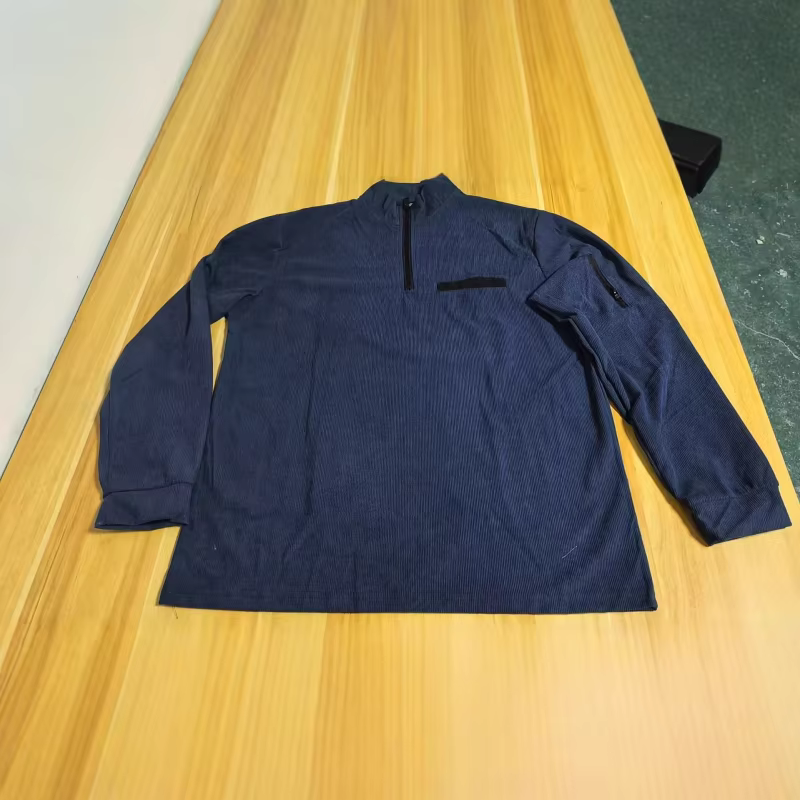 POLO rayé à manches longues pour hommes