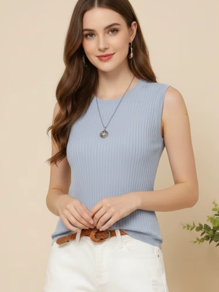 2026 Corée Gilet tricoté pour femme