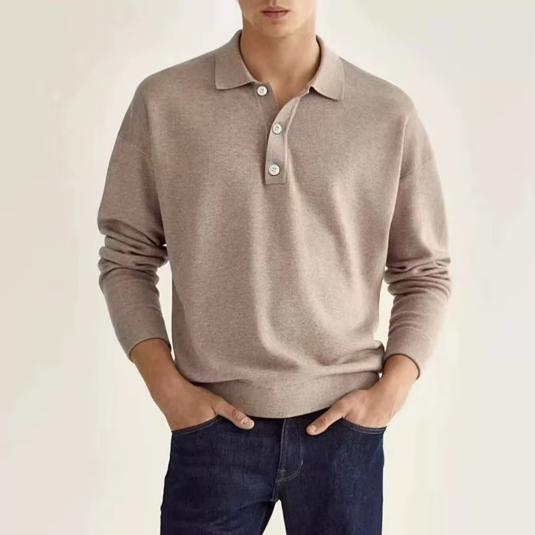 Polo à manches longues pour hommes