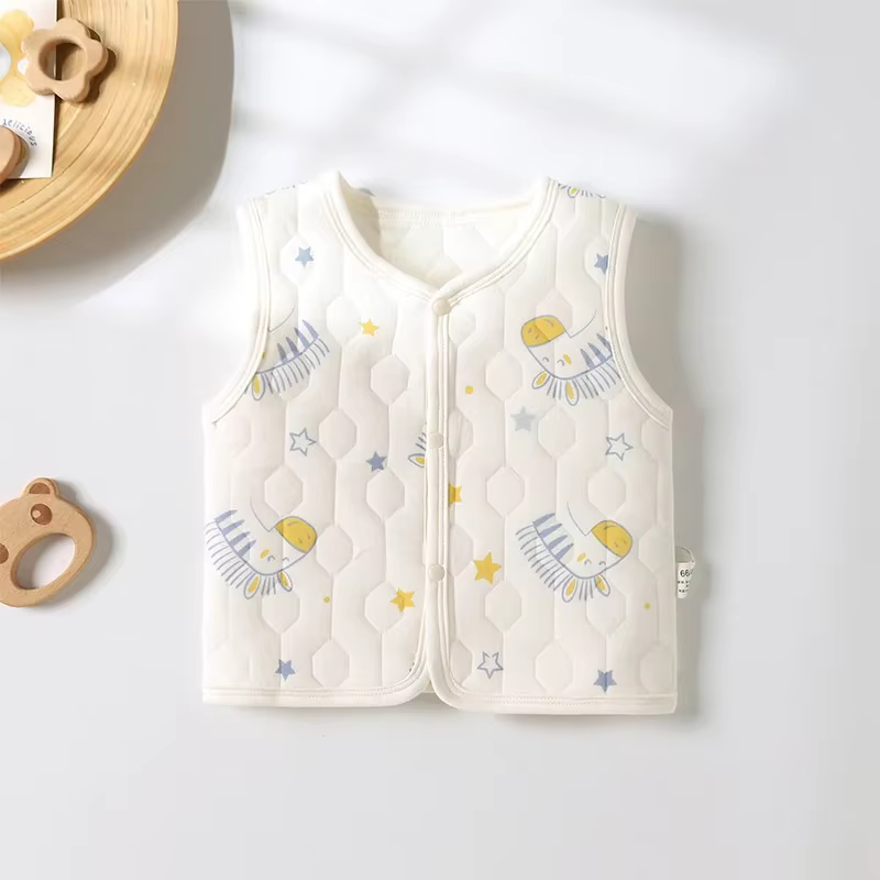 Nouveau-né bébé gilets sans manches coton rembourré enfants printemps chaud Cardigan veste infantile mignon dessin animé polaire coupe-vent vêtements d'hiver