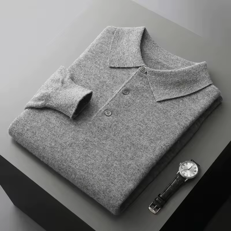 Polo à manches longues pour hommes