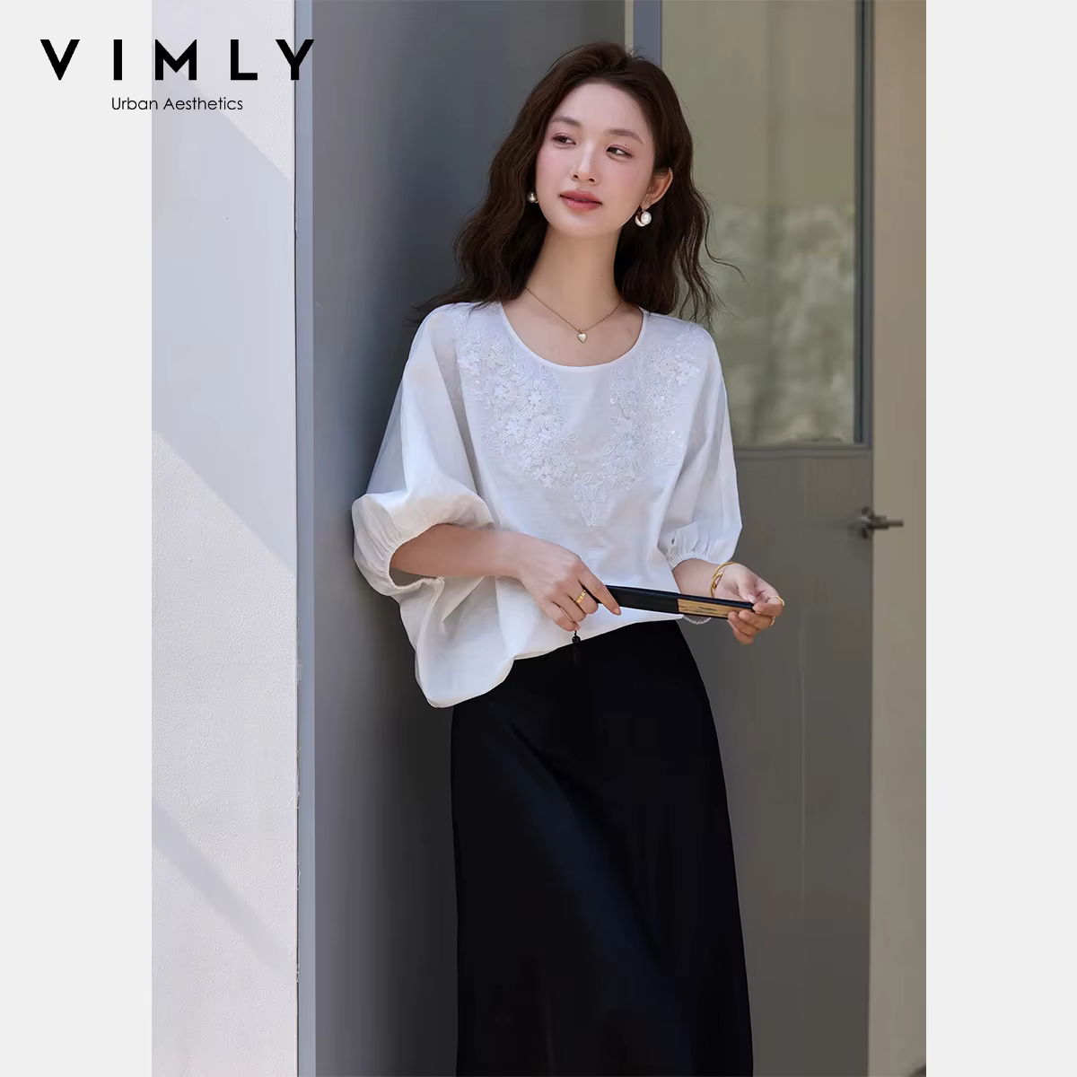 Chemisier VIMLY pour femme à manches ballon