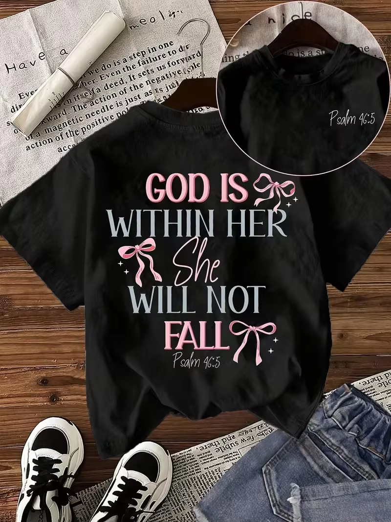 T-shirt imprimé « Dieu est en elle