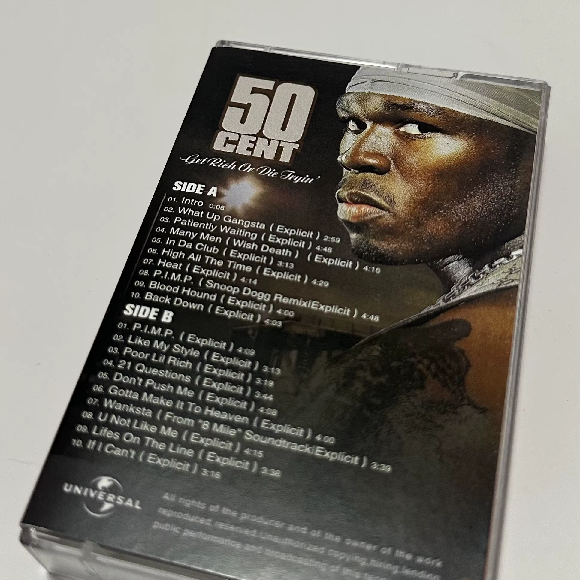 Cassette musicale Rap 50 Cent Get Rich or Die Tryin Album In da Club Cassettes Cosplay Walkman Enregistreur de voiture Bandes originales Boîte Musique de fête