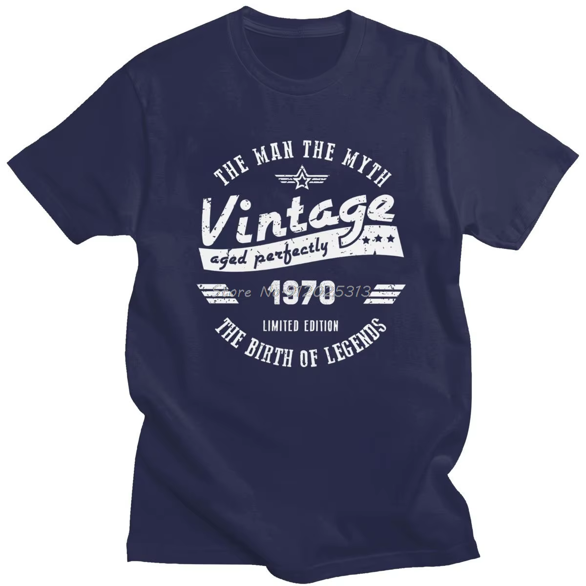 Vintage la naissance de la légende 1970 T-shirt à manches courtes l'homme le mythe