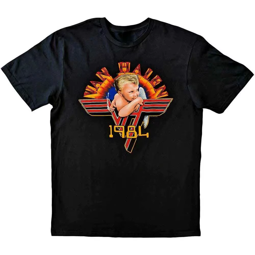 T-shirt vintage imprimé groupe Van Halen style rock punk