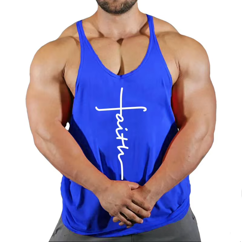 Haut de sport hommes T-shirts Fitness homme vêtements Muscular musculation chemise Singlet Stringer