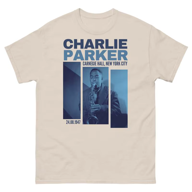 Charlie Parker t-shirt Jazz Bebop légende de la musique