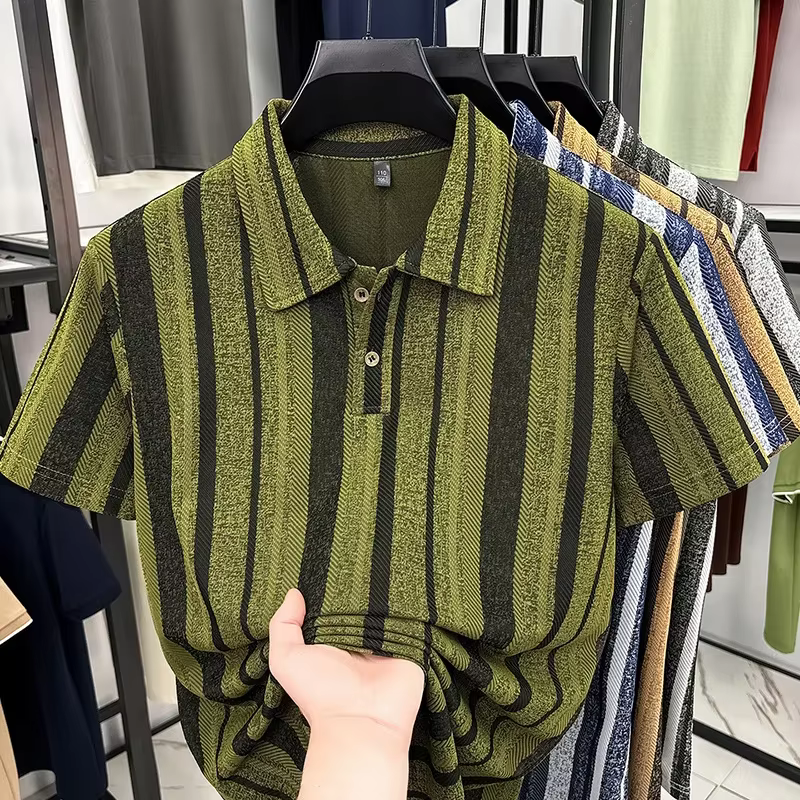 Polo à rayures pour homme