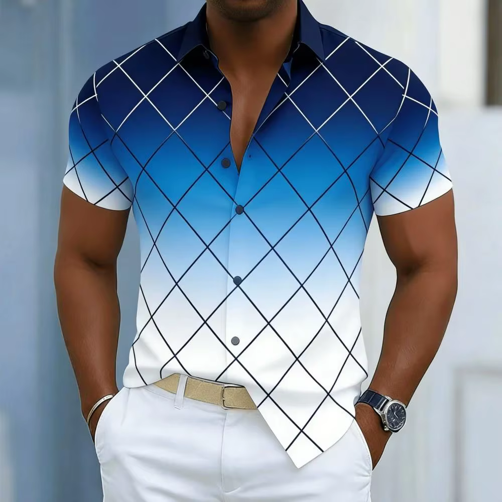 Chemise décontractée sportive imprimée en 3D