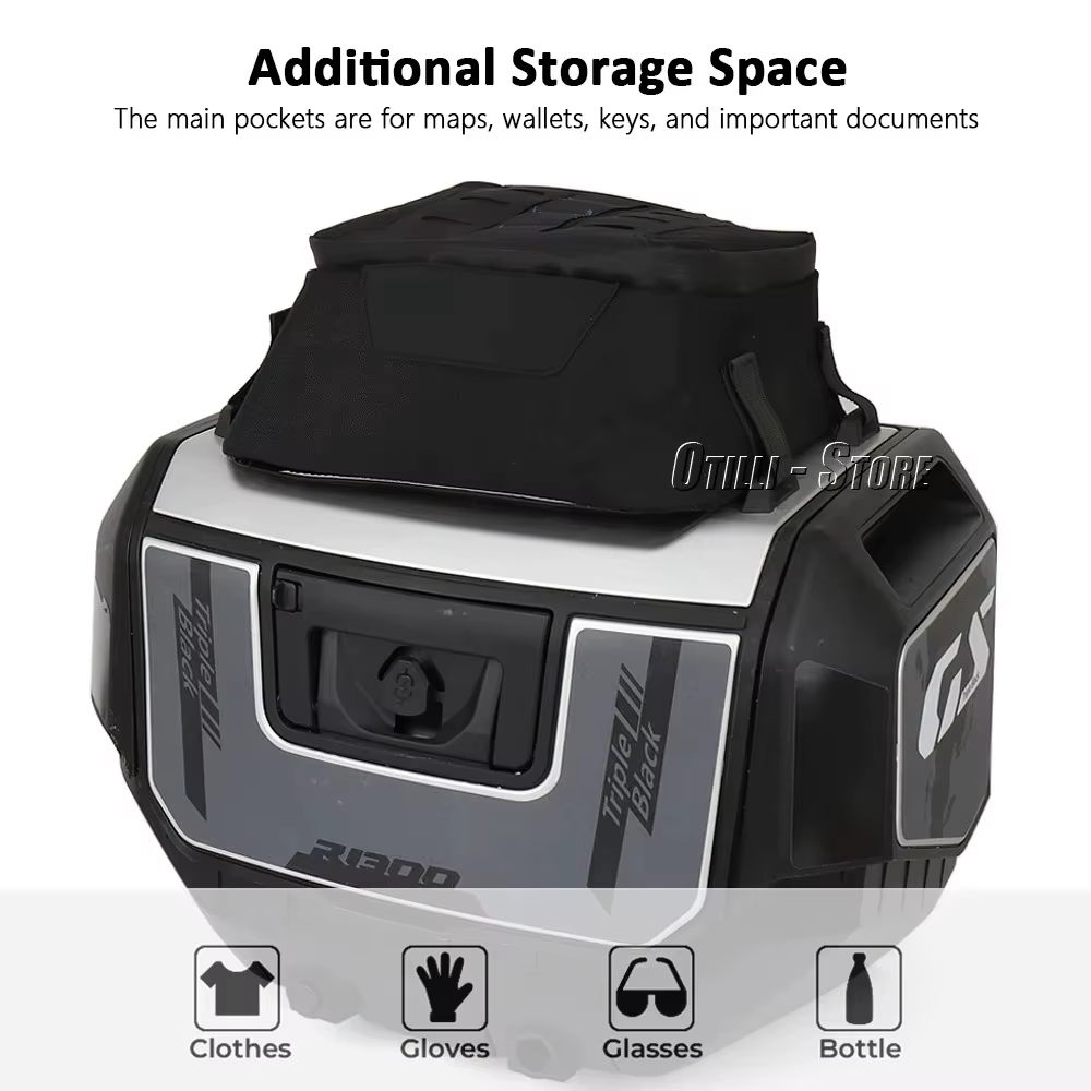 Sac de rangement portable étanche Vario Top Case pour moto, sacoche de voyage, sac de rangement supérieur 2023-2026 pour BMW R1300GS R 1300GS R 1300 GS