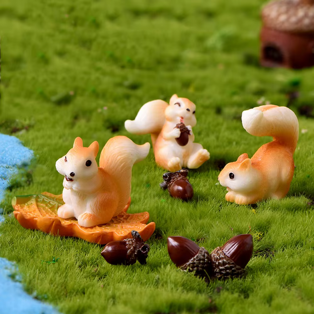Statue de jardin féerique en forme d'animaux mignons