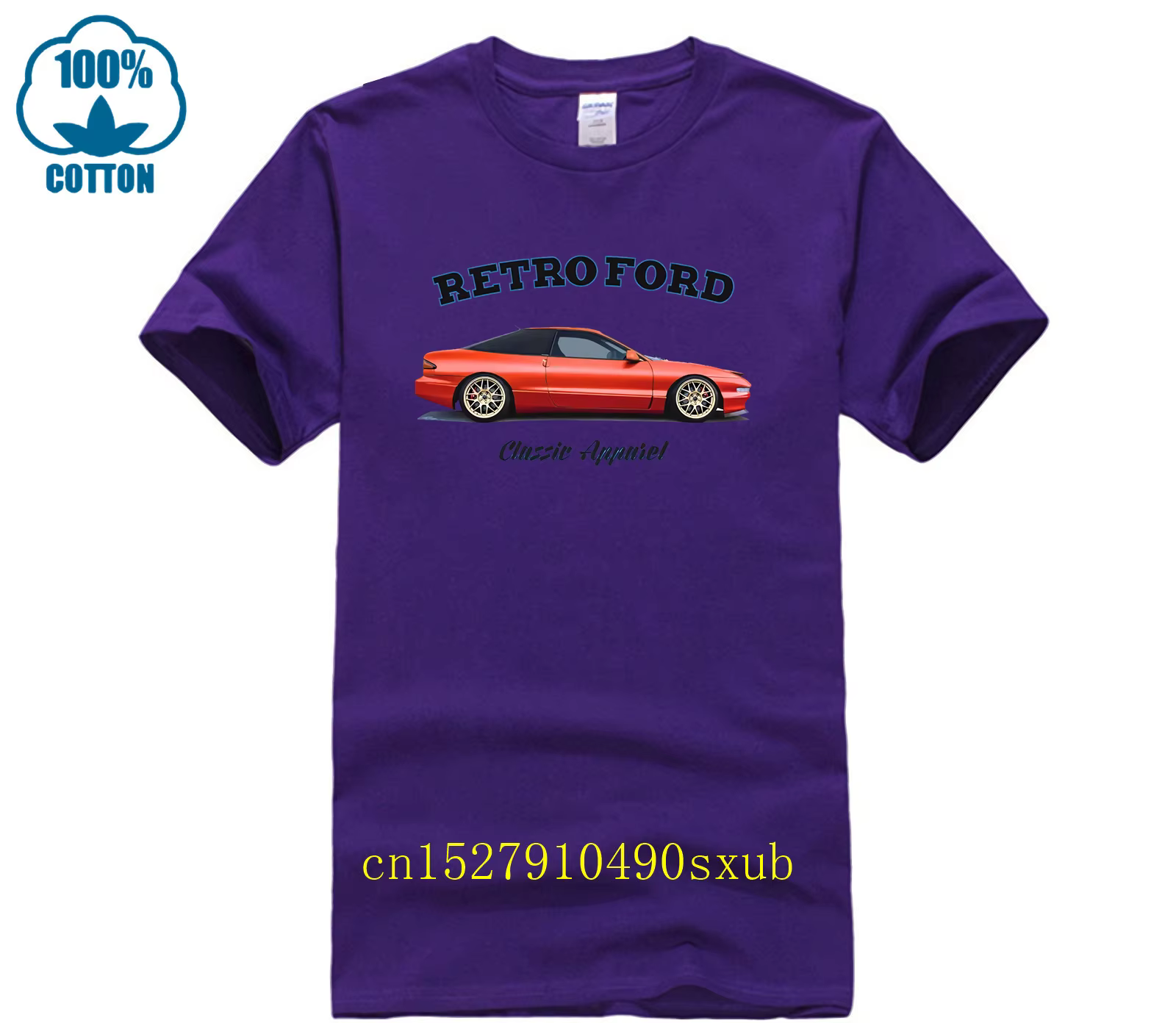 T-shirt FORD PROBE GT MK2. FORD RÉTRO. VOITURE CLASSIQUE. T-shirt MODIFIÉ