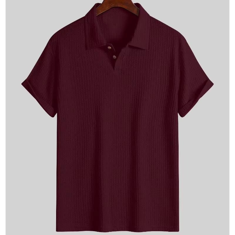 Polo en maille beige pour homme