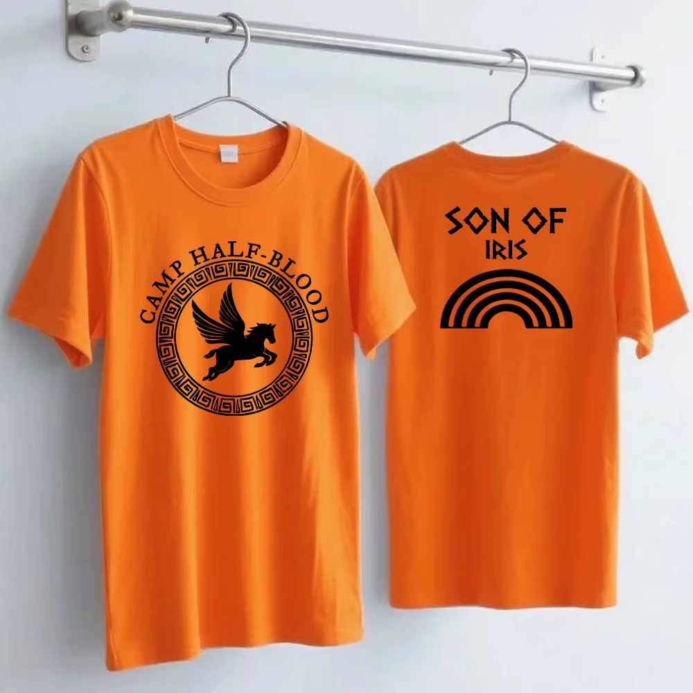 Camp demi-sang hommes femmes T-shirt Long île perce Jack fils Orange