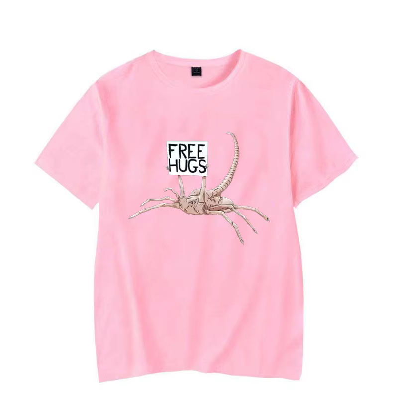 Câlins gratuits drôle Facehugger Aliens T-Shirt Harajuku