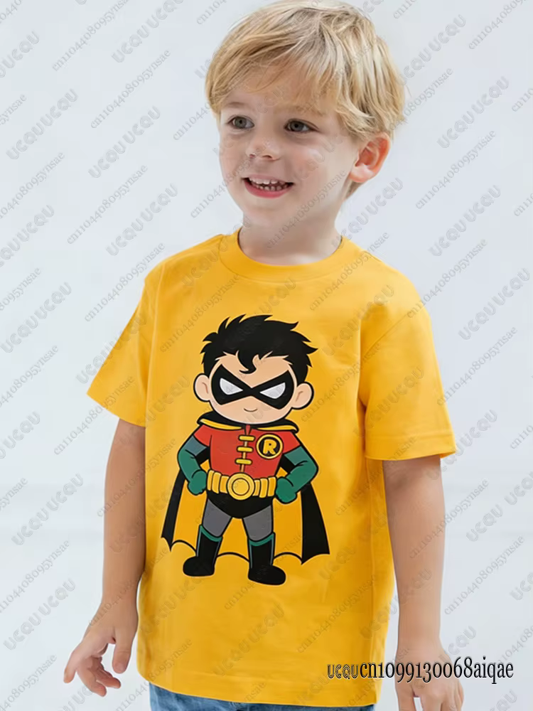 T-shirts imprimés avec personnage Batman de DC Comic pour enfants