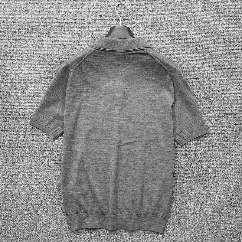 Polo à manches courtes à col en V pour hommes