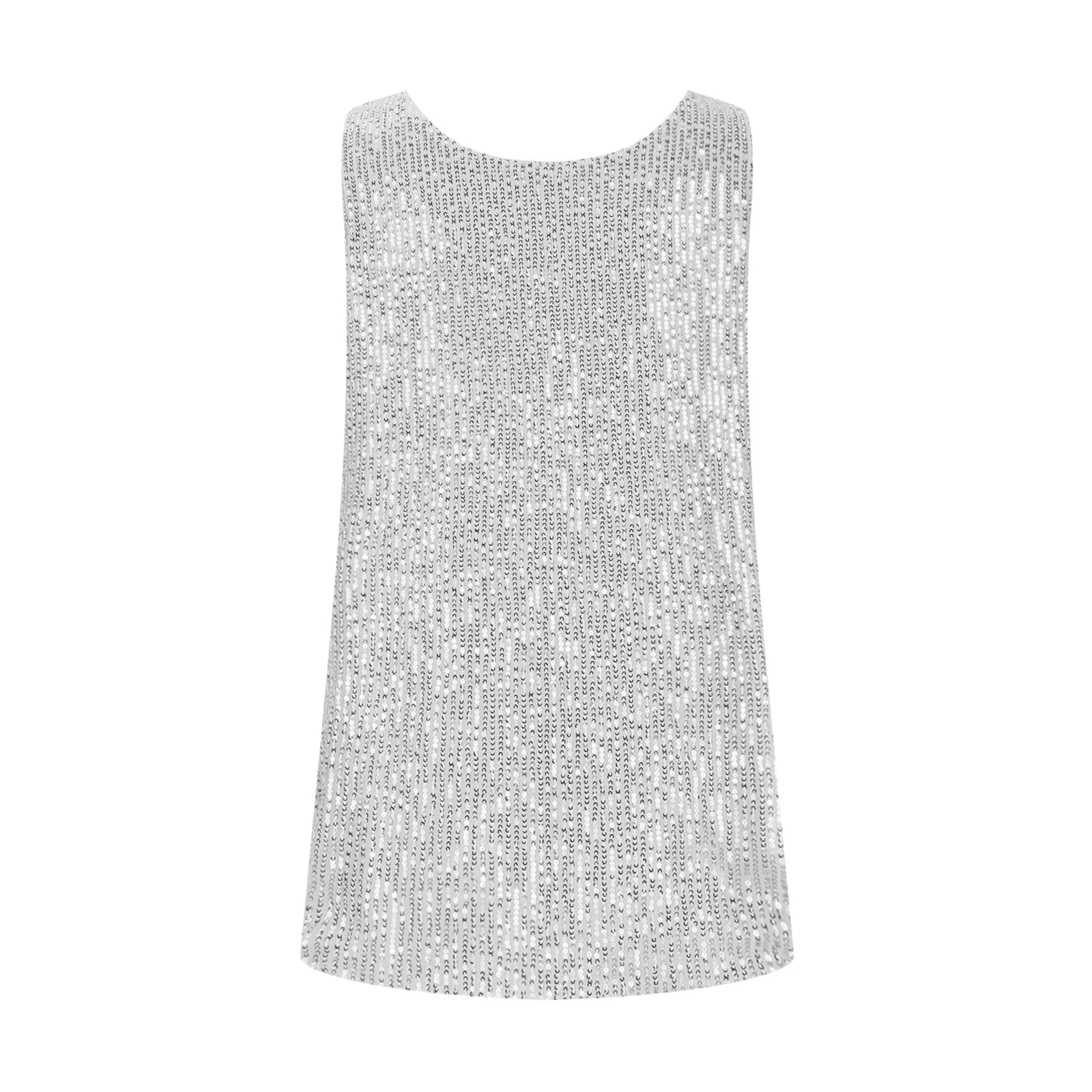 Débardeurs à paillettes or et argent pour femme