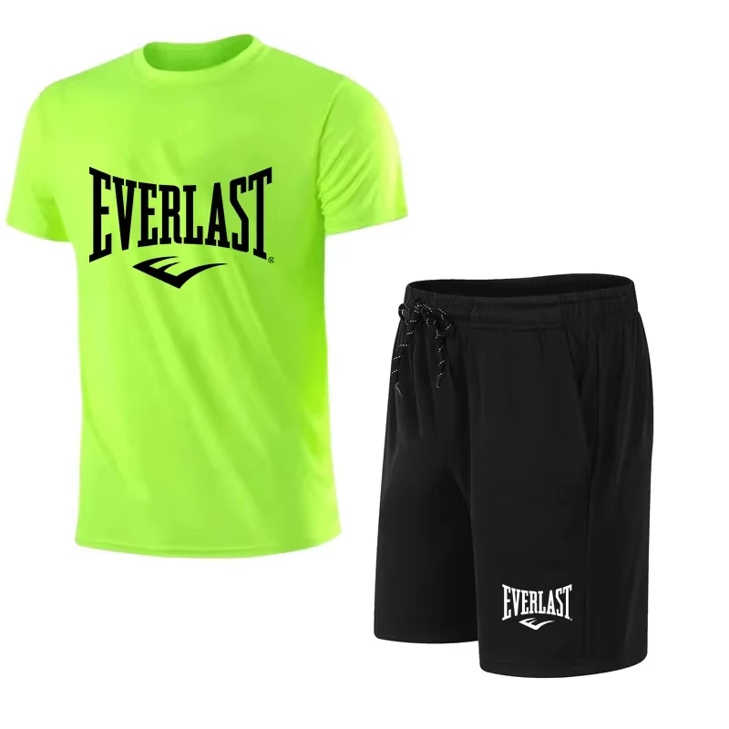 Ensemble 2 pièces T-shirt et short pour homme - Vêtements de sport confortables et respirants à manches courtes pour la