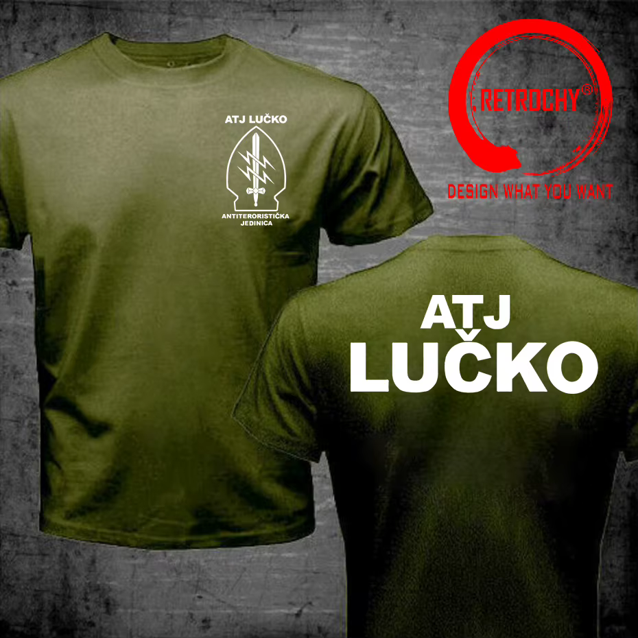 T-shirt ATJ LUCKO de l'unité spéciale anti-terrorisme croate pour homme, t-shirt à manches courtes pour homme, t-shirt d'été en coton