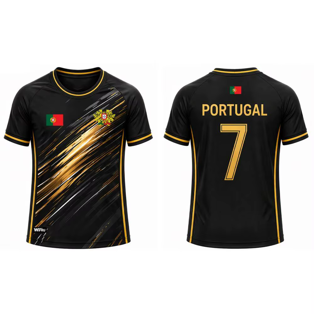 Maillot de football pour homme avec imprimé drapeau du Portugal 2026