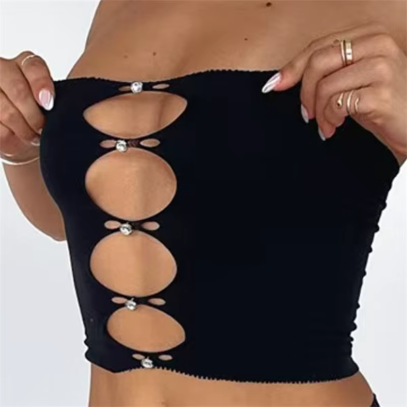 Haut court Sexy ajouré