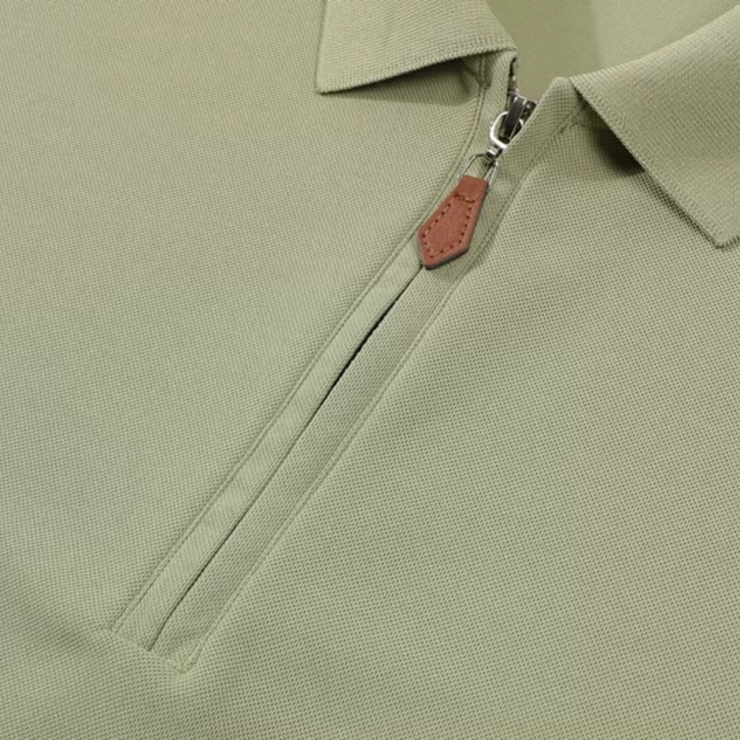 Polo brodé de luxe à manches courtes pour homme