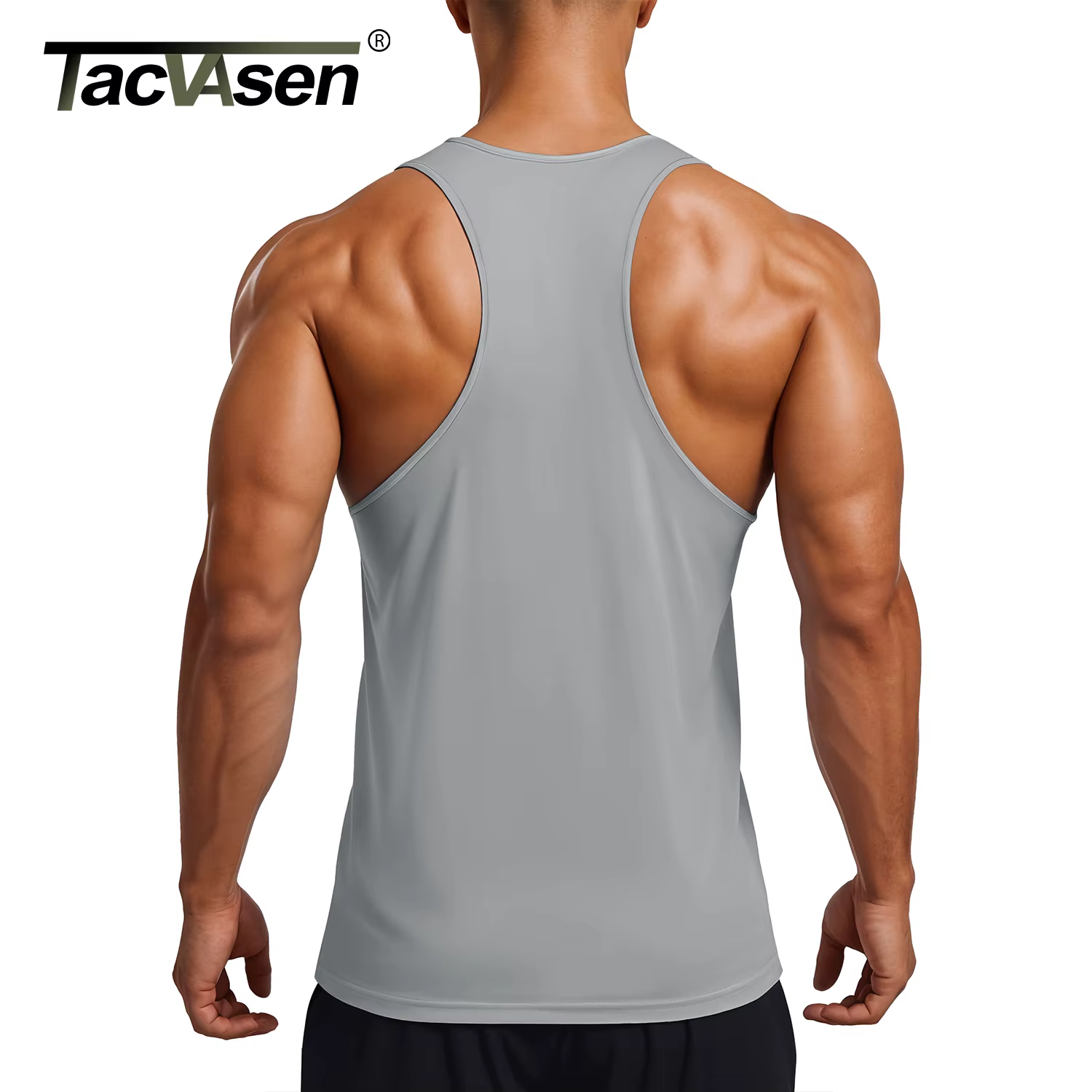 TACVASEN Débardeurs Homme Séchage Rapide UPF 80+ pour Fitness, Entraînement, Musculation, Course à Pied et Sport d'Été