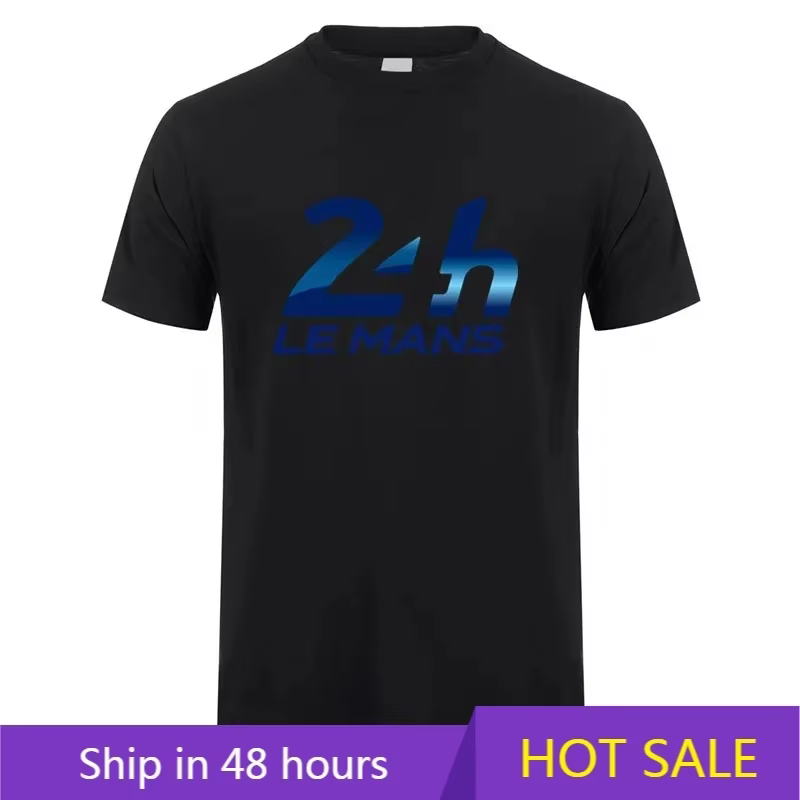 T-shirts 24h Le Mans décontractés d'été à manches courtes pour hommes