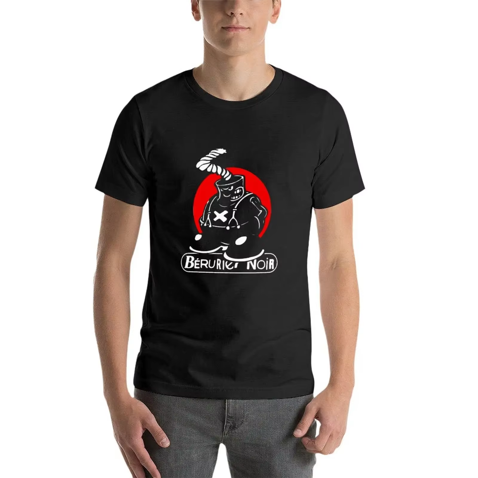 Berurier Noir-T-shirt graphique en coton pour homme, vêtement masculin