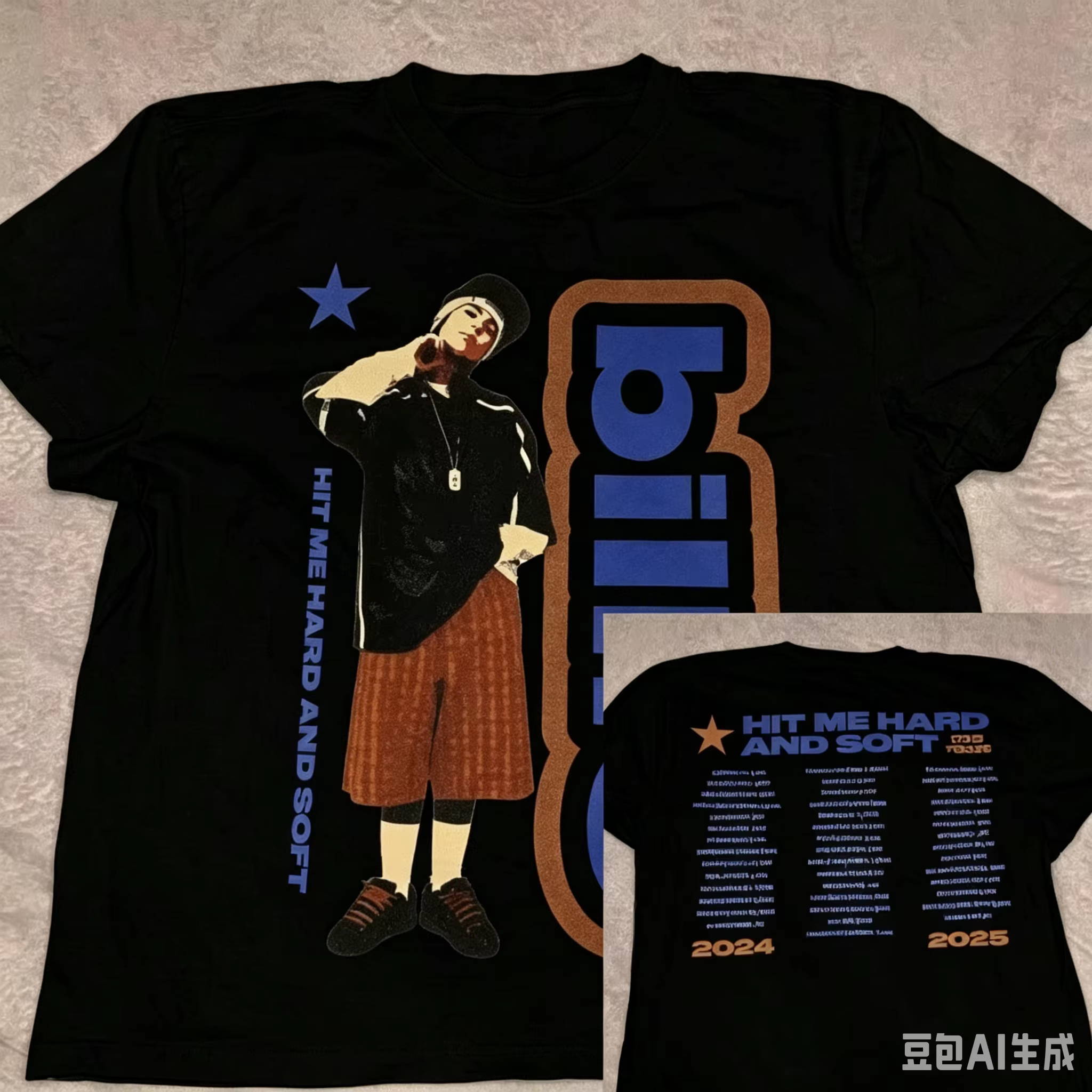 T-shirt imprimé motif étoile Billie Eilish – Collection Été 2026