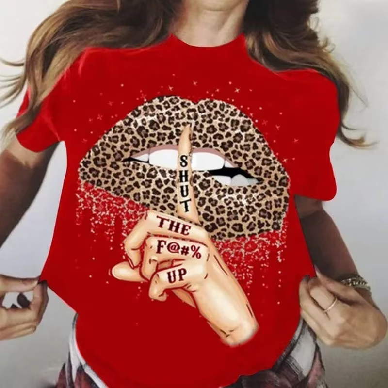 T-shirt manches courtes col rond femme