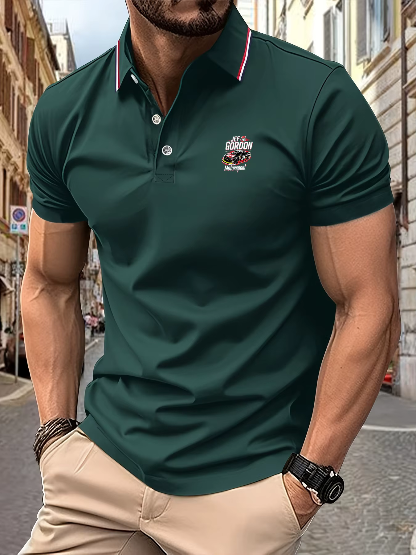 Polo à manches courtes pour hommes