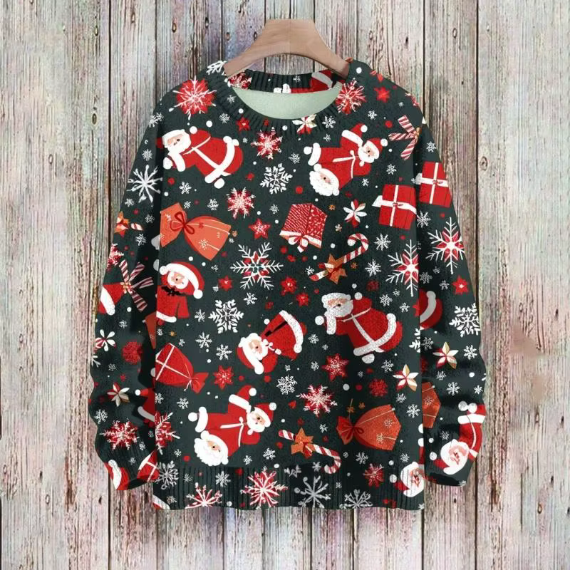 39BB Pull Noël à manches longues pour Sweat-shirt imprimé