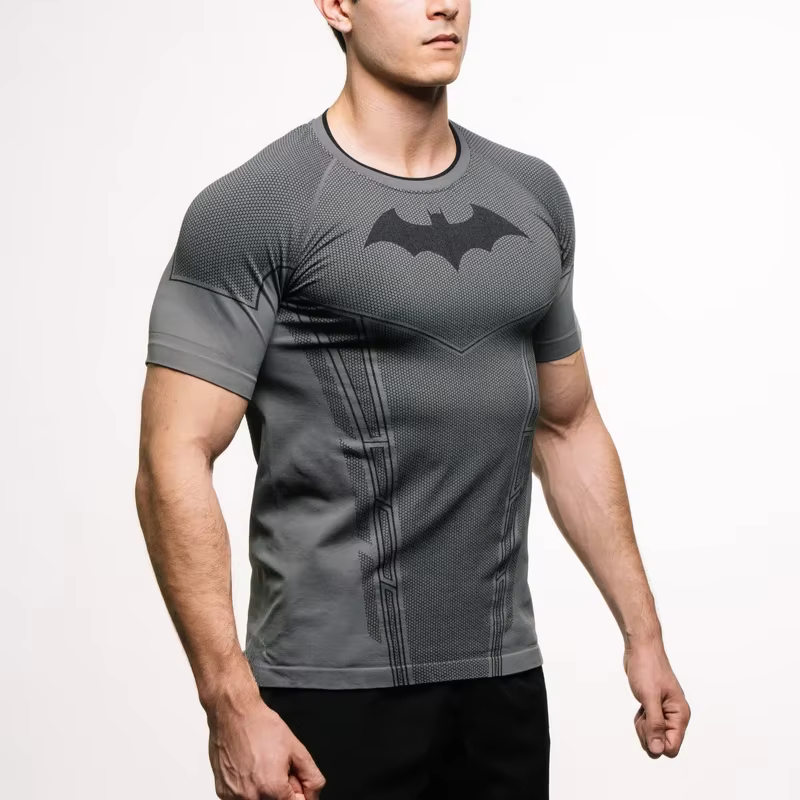 Bestseller DC Comics Batman Muscle Workout T-shirt de fitness à manches courtes pour hommes