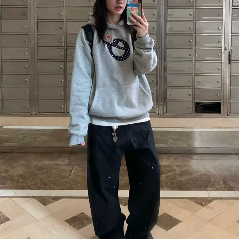 Sweat-shirt à capuche en molleton américain pour femme